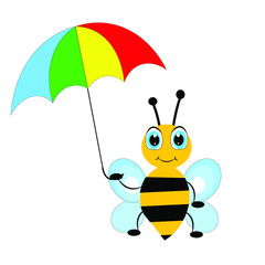 cute bee illustration nursery decor