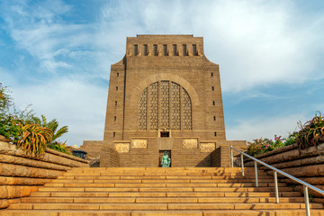 Huge Voortrekker Monument commemorating the Afrikaans settlers who arrived in the country during...