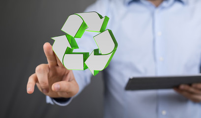 Minimal nature concept.Think Green.Ecology Concept. Environmentally friendly planet.