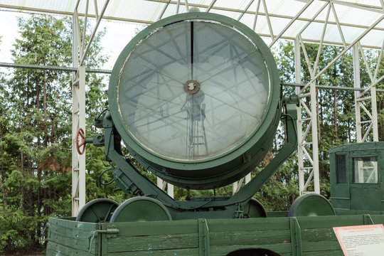 Anti-aircraft car searchlight station type 3-15-4B USSR on the basis of the car ZIS-12 on Poklonnaya hill in Moscow