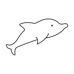 Whale orca vector icon.Outline vector icon isolated on white background whale orca.