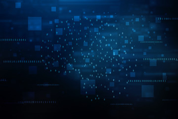 2d illustration Abstract futuristic electronic circuit technology background