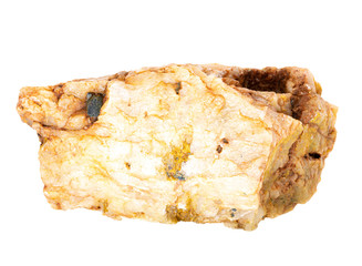 Gold stone isolated on white background, Clipping path.