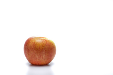 Fresh red apple isolated on white background