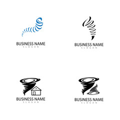 Tornado logo and storm icon  vector illustration design