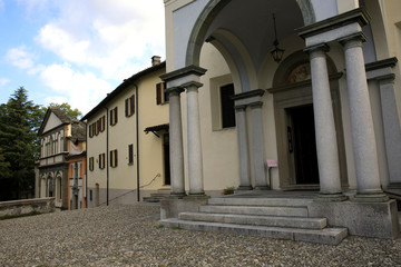 Orta San Giulio (NO), Italy - September 02, 2019: Church and Monastery of San Antonio, Orta, Novara, Piedmont, Italy