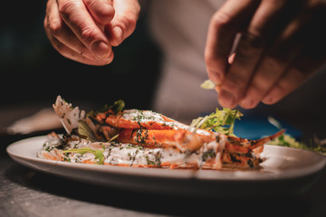 Lobster restaurant dressing 