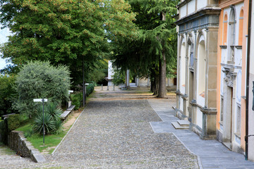 Obraz premium Orta San Giulio (NO), Italy - September 02, 2019: Sacro Monte Calvario of Orta, Orta, Novara, Piedmont, Italy