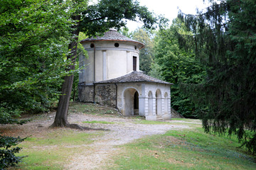 Obraz premium Orta San Giulio (NO), Italy - September 02, 2019: Sacro Monte Calvario chapel, Orta, Novara, Piedmont, Italy