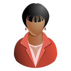 User or member avatar woman people icon isolated on white background. Illustration