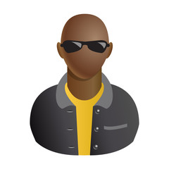 User or member avatar man people icon isolated on white background. Illustration