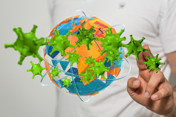 epidemic coronavirus 2019-nCoV, Novel Coronavirus Alert outbreak . Virus Covid 19-NCP. Spread of...