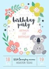 Invitation card template for kids