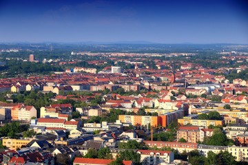 Fototapeta na wymiar Leipzig Neustadt and Neuschoenefeld - German landmarks
