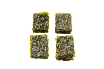 Nori seaweed isolated on white.
