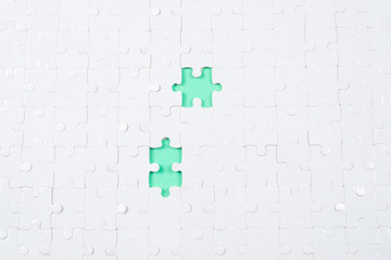 White puzzle background.