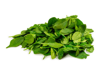 Plakat Fresh spinach leaves as background.