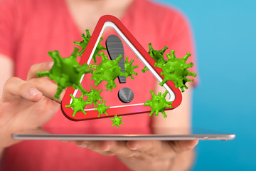 Covid-19 coronavirus, virus that causes acute respiratory infections and the common cold,...