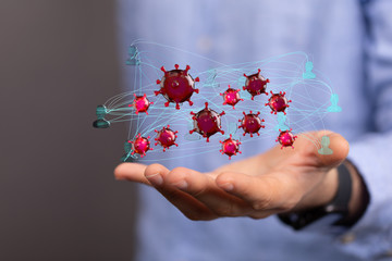 Virus Covid 19-NCP. nCoV denoted