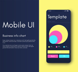 Mobile application interface. Ui design, vector illustration