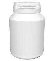 Realistic 3D Bottle Mock Up Template on White Background.3D Rendering 