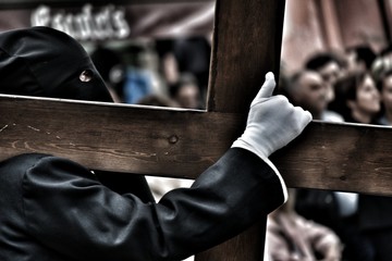 Procesión de Semana Santa 2019 Barbastro, Aragón, Spain