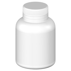 Realistic 3D Bottle Mock Up Template on White Background.3D Rendering 