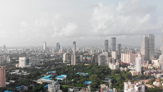 Skyline Mumbai City, cloudy 4k