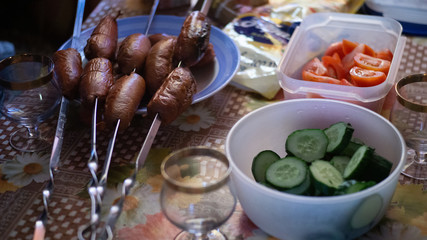 chef preparing salad 