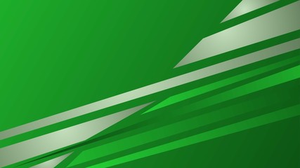 Green Background with a Combination of Lines and Shapes