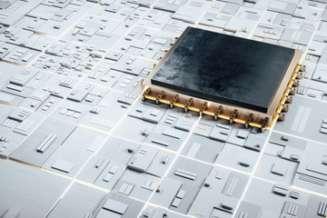 Digital circuit board with microchip