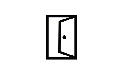 Door symbol open gate icon exit