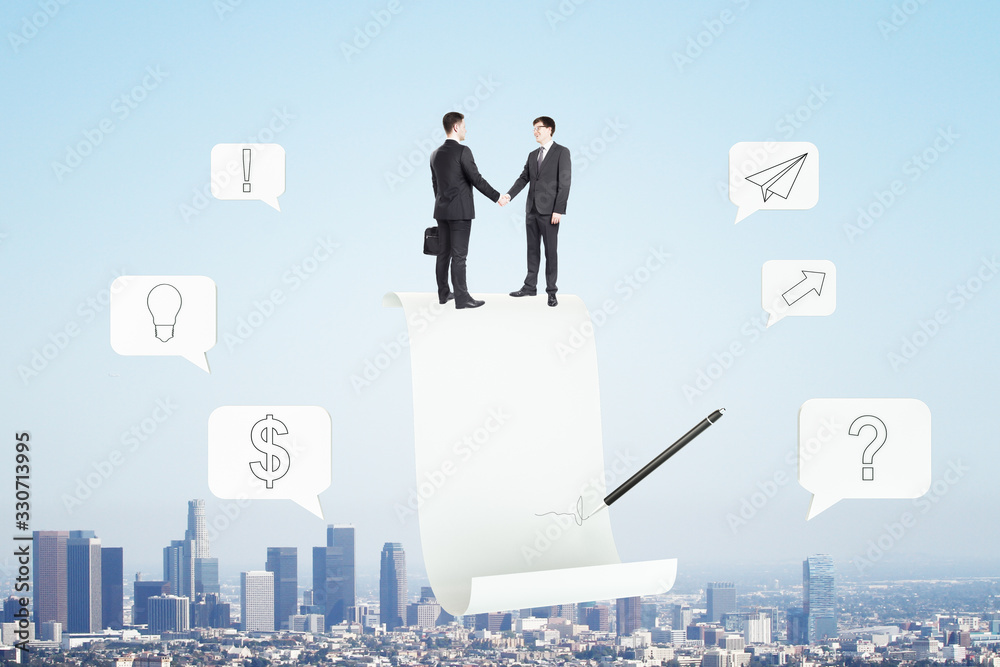 Poster Businessman shaking hands