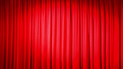 Red Curtain closing on Green Screen