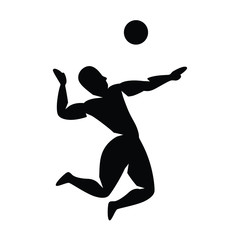 volleyball player icon vector