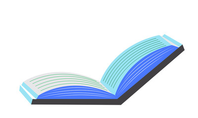 open book isolated vector