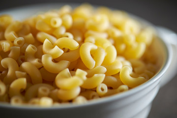 Dried macaroni pasta