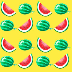watermelon juicy fruit summer pattern