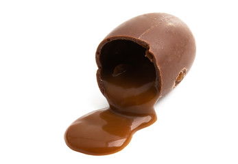 chocolate eggs isolated