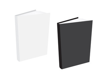 white and black book template