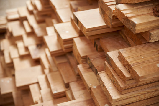 Board / panel wooden storage in stock. © dvoinik