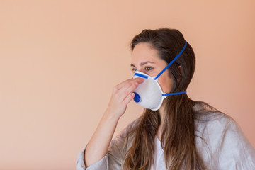 girl with mask to prevent corona virus