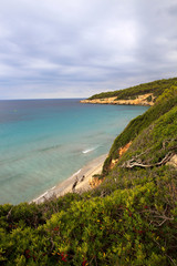 Sant Tomas, Menorca / Spain - June 25, 2016: Coastline near Binigaus beach, Sant Tomas, Menorca,...