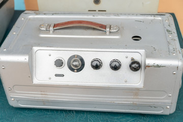 Vintage projector reels for viewing film