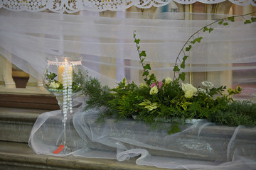 Beautiful wedding church decoration