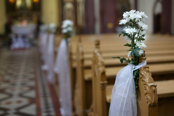 Beautiful wedding church decoration