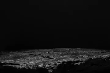 Fototapeten schwarzer Stein auf schwarzem Hintergrund © daniil