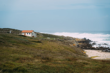 Beach house on Atlantic coastline in northern Spain