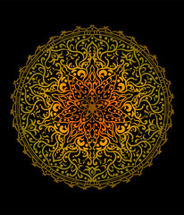 vector Circle mandala pattern floral style 