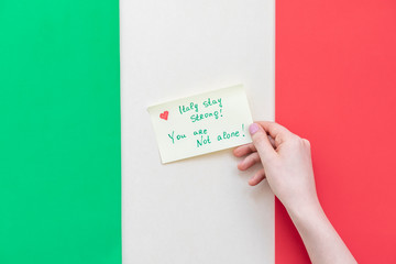 Words of support and solidarity with the people of Italy against the backdrop of the national...